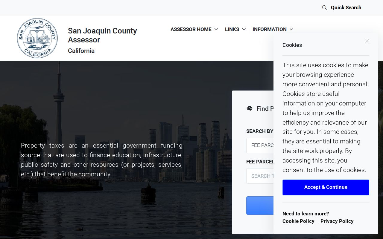 Manteca people search through the San Joaquin County property and tax portal