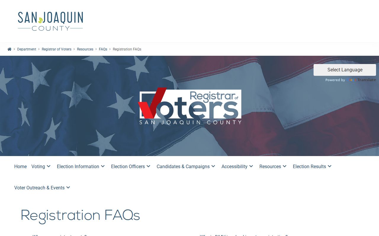 Manteca voter registration records and list maintenance information from San Joaquin County